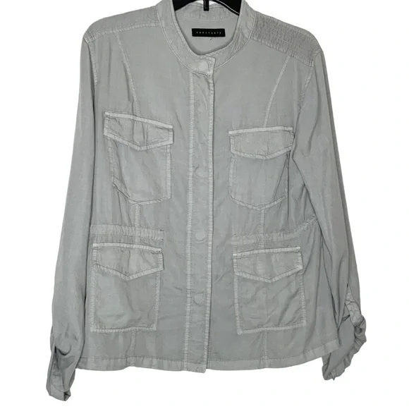 SANCTUARY long sleeve safari jacket with front pockets. Size M - Picture 2 of 8